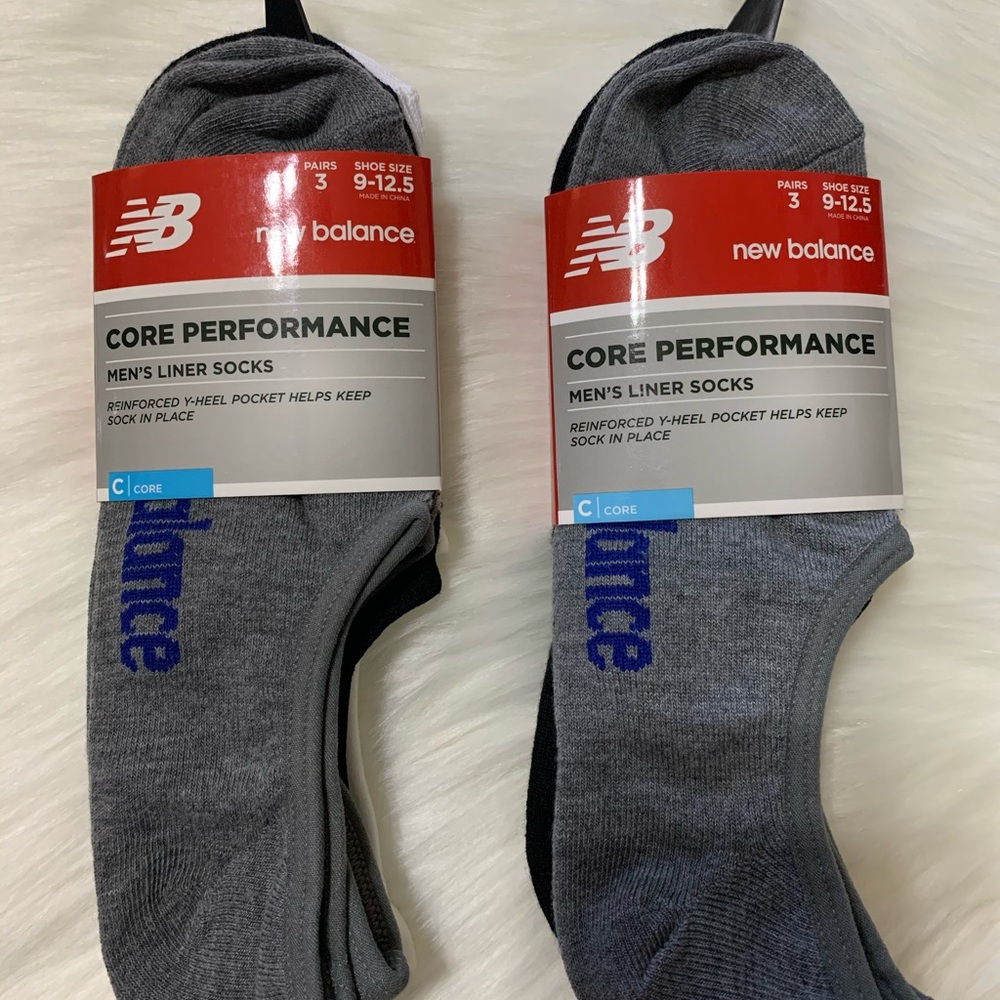 New Balance Liner No Show Socks Black/Whit…